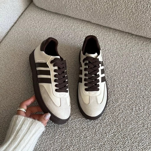 کتونی آدیداس سامبا کرم قهوه ای اسپرت مردانه و زنانه سایز 37 تا 44