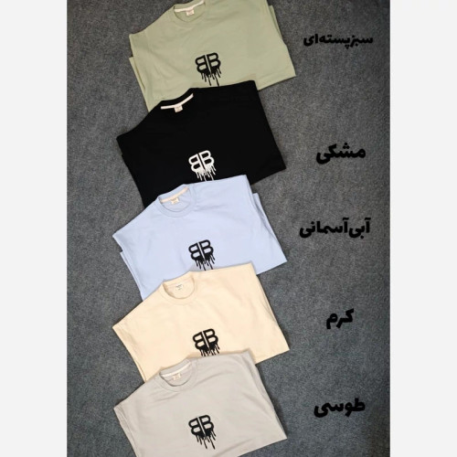 تیشرت مردانه دونخ پنبه گلدوزی سایز لارج (L) تا دو ایکس لارج (2xl)