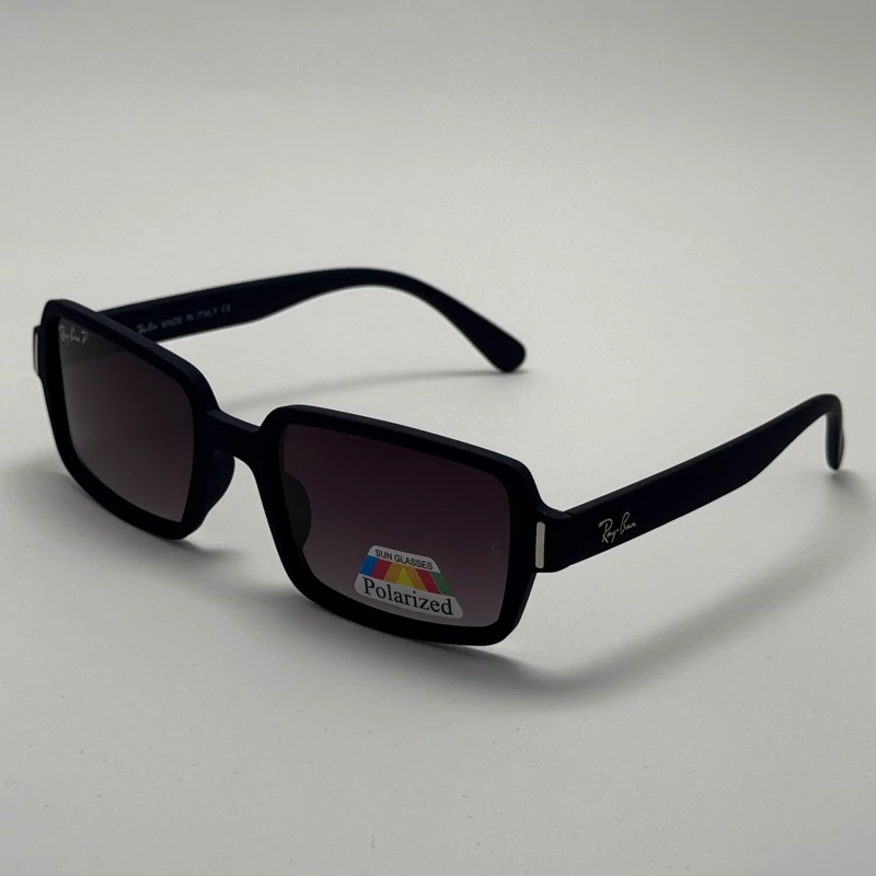عینک آفتابی پلاریزه ریبن مستطیلی آبی پر رنگ کد rayban RB 2201