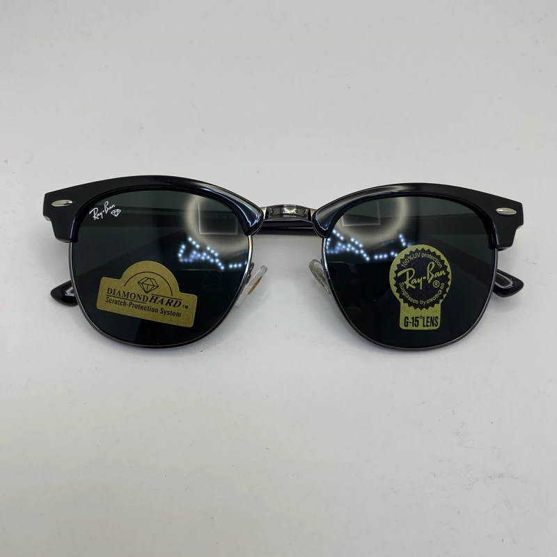 عینک ریبن rayban کلاب مستر شیشه سنگ مشکی RB 3016 با پک کامل ریبن (جعبه،کیف،دستمال نانو،شناسنامه،کاتالوگ)